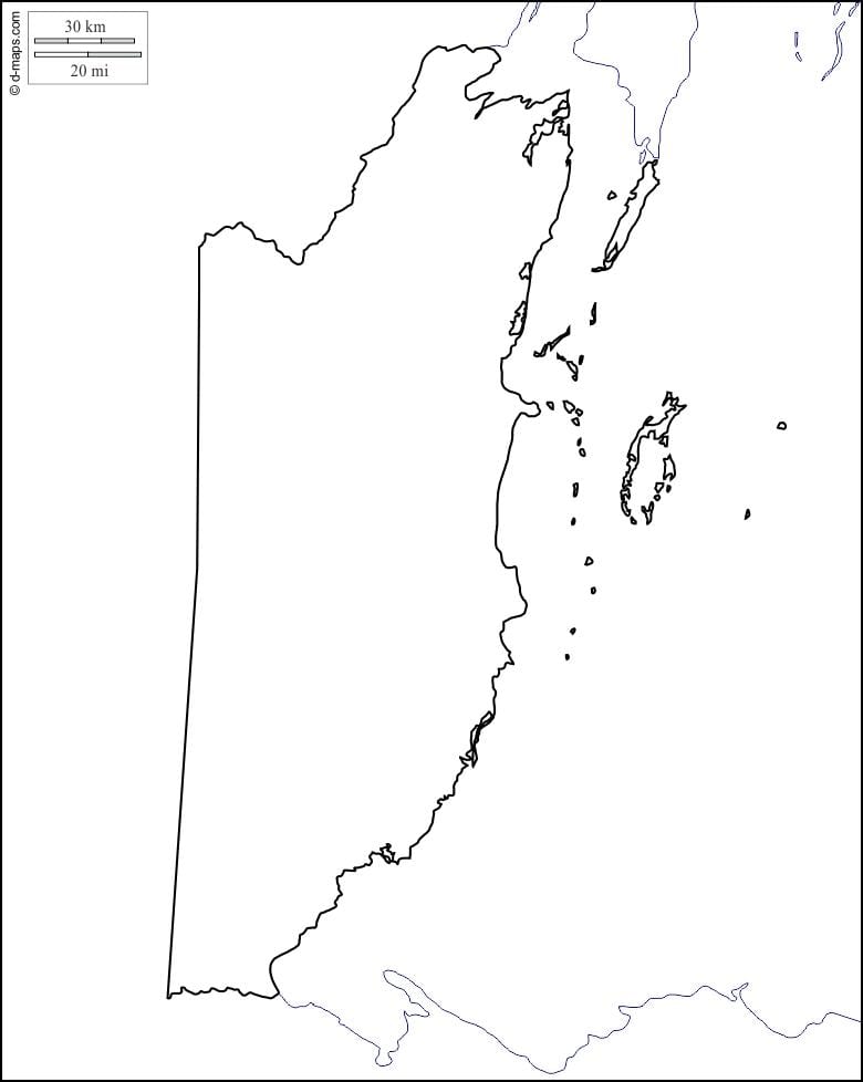 Kaart van Belize overzicht
