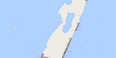 Kaart van ambergris caye in Belize