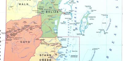 Kaart van Belize district
