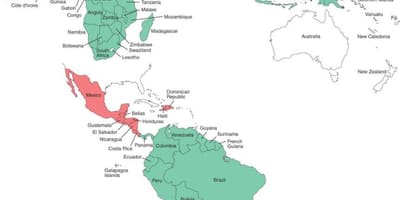 Kaart van Belize malaria 