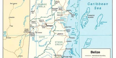 Belize rivieren kaart