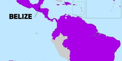 Kaart van Belize zika