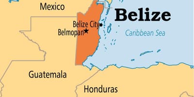 Kaart van belmopan Belize