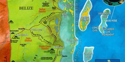 Kaart van de dierentuin van Belize