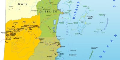 Kaart van Belize dorp